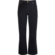 Tory Burch Cropped Kick Flared Jeans - Black