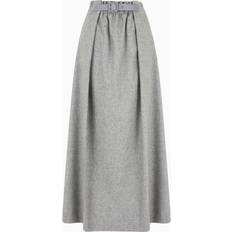 Emporio Armani M Skirts Emporio Armani Long Flannel Skirt With Leather Belt