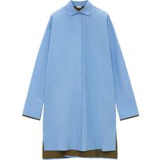 Clothing Loewe Cotton-Blend Mini Shirt Dress - Blue