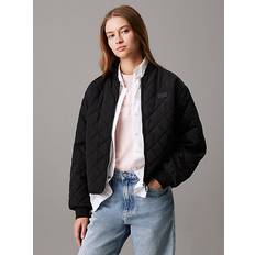 Calvin Klein Damen Oberbekleidung Calvin Klein Steppjacke Mit Stehkragen Und Label-Patch - Black