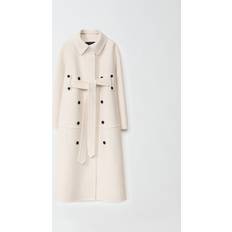 Yellow Coats Fabiana Filippi Boiled Wool Coat - Butter/White