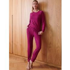 Bamboo Pyjamas British Boxers Bamboo Rich Jersey Pyjama Set - Berry