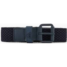 Emporio Armani Herr Accessoarer Emporio Armani Vävt Läderbälte - Blue