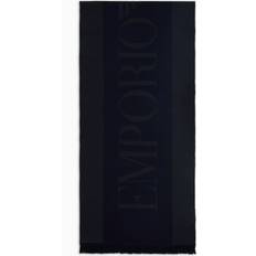 Scarfs Emporio Armani Wool Scarf With Jacquard Logo - Lettering