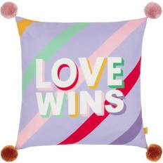 Furn Love Wins Pom Pom 43cm x Lilac Cushion Cover Purple