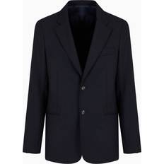 Emporio Armani Blazere Emporio Armani Blazer Med Åbne Revers Uld - Blå