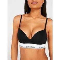 Lace Clothing Calvin Klein Modern Cotton Plunge Bra - Black