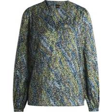 HUGO BOSS L Blouses HUGO BOSS Regular-Fit V Neckline Blouse - Printed Satin