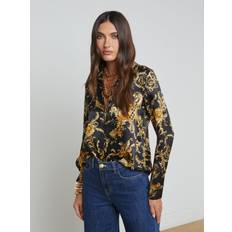 Bluse L'agence Tyler Barocco Swirl Blouse - Black/Gold Barocco Swirl