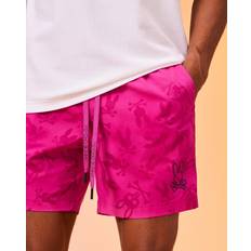 Men - Swim Shorts Swimming Trunks Psycho Bunny Parker Hydrochromic Swim Trunk - Fuschia Red