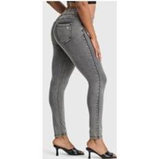 Denim High Waisted 7/8 Length Jeans - Grey
