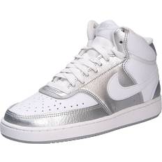 Nike Nike Court Vision Mid Sneakers - White/Silver