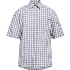 Diesel Men Shirts Diesel Short Sleeve Check Shirt - Grey