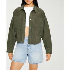 Forever 21 Women Outerwear Forever 21 Lightweight Womens Juniors Shirt Jacket - Green