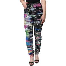 L - Multifargete Jeans Dolce & Gabbana Splatter Paint Cotton Skinny Denim Jeans Multicolor