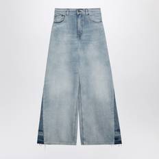 Transparent Jeans Chloe Weite Jeans Washed-Effekt