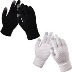 Beige Gloves & Mittens Billbianc Women’s Winter Touchscreen Gloves - Black/White