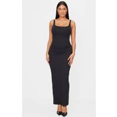 Clothing PrettyLittleThing Shape Sculpt Square Neck Maxi Dress - Black