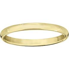 QVC 14K Men's Yellow Gold 2mm Half Round Wedding Ba nd