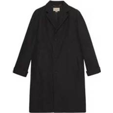 Gucci Coats Gucci Single-Breasted Cotton Poplin Coat - Black