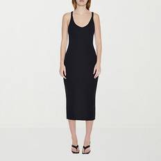 Forever 21 Women Dresses Forever 21 Ribbed Womens Sleeveless Midi Bodycon Dress - Black