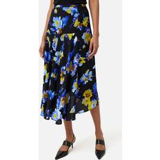 Jigsaw Haze Floral Crepe Skirt - Blue