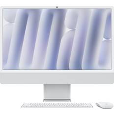 Stationære computere Apple iMac, 24-inch, M4 Chip, 10-core CPU, 10-core GPU, 16GB Unified Memory, 256GB SSD Storage Standard Glass Silver