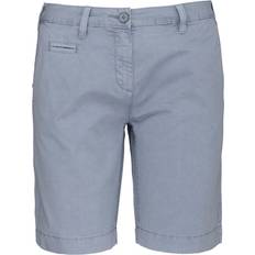 One Size - Women Shorts Kariban Washed Effect Bermuda Shorts - Washed Smokey Blue