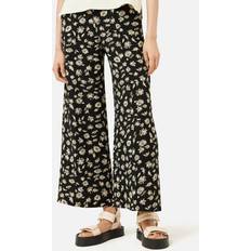 Jigsaw Aster Floral Palazzo Trousers - Black