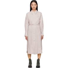 Hemp Dresses Ganni Purple Hemp Midi Dress - Light Lilac