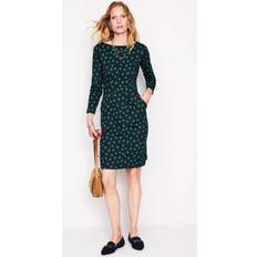 Boden Florrie Long Sleeve Dress - Navy/Green