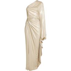 LaPointe Ruched One-Shoulder Gown - Beige