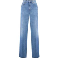 Gucci Women Jeans Gucci Wide-Leg Jeans - Denim