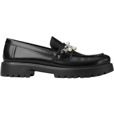 Tory Burch Embellished Classic Lug Loafers - Perfect Black