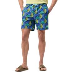 Psycho Bunny Clothing Psycho Bunny Stafford Stretch Geometric Regular Fit Swim Trunks - Beach Glass