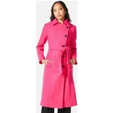 Pink - Women Coats Principles Asymmetric Wrap Coat - Pink