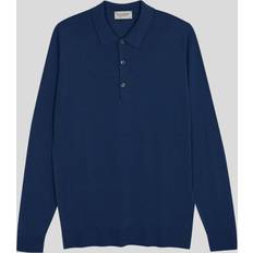 Men - Merino Wool Shirts John Smedley Belper Shirt - Ink