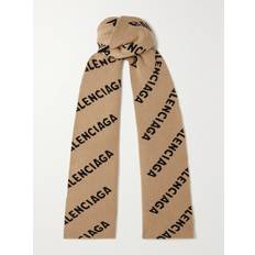 Balenciaga Scarfs Balenciaga Wool Jacquard Scarf - Neutrals