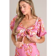 MinkPink Mandevilla Tie Crop Blouse -
