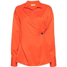 Ferragamo Blouses Ferragamo Wrap-Design Blouse - Orange