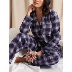 Pretty You London Brushed Plaid Check Pyjama Set - Brushed Plaid