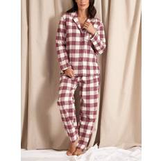 Pretty You London Brushed Plaid Check Pyjama Set - Brushed Plaid