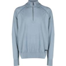 Calvin Klein Elastane/Lycra/Spandex Sweaters Calvin Klein Lyocell Blend Quarter Zip Jumper - Blue