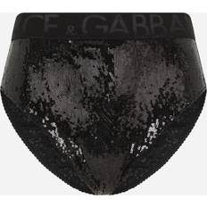 Sequins Underwear Dolce & Gabbana Slip Alto Black Sequins