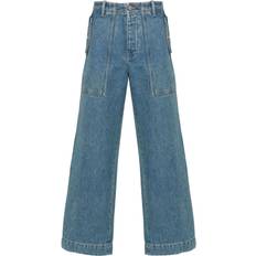 Transparent Jeans Maison Kitsuné Wide Jeans - Blue
