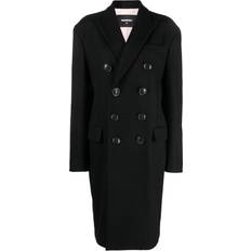 DSquared2 Women Coats DSquared2 Double Breasted Virgin Wool Coat - Black