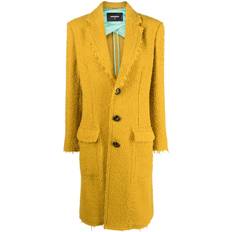 DSquared2 Women Coats DSquared2 Single Breasted Bouclé Trench Coat - Yellow