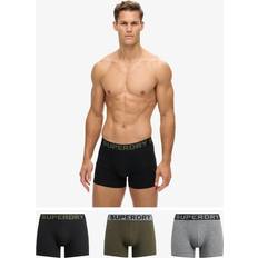 Superdry Herr Underkläder Superdry Stretch Cotton Boxers Pack - Grey/Khaki/Black