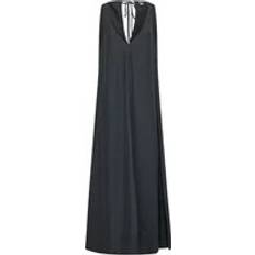 Toteme Viscose Crepe A-Line Maxi Dress - Grey