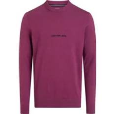 Calvin Klein Purple Jumpers Calvin Klein Round-neck Cotton Sweater Regular Fit - Purple